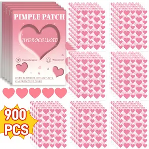 900pcs Heart-Shaped Acne Patches, Blemish Patches, Ultra-Thin, Gentle, Non-Irritating, Alcohol-Free, Suitable for All Skin Types, Perfect for Parties