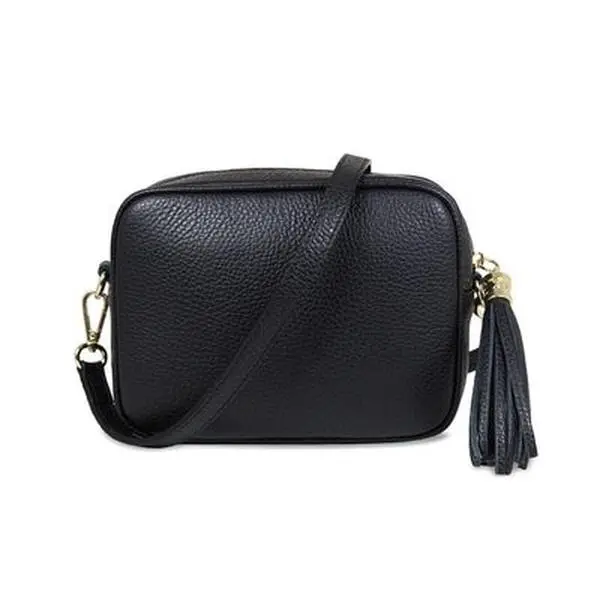 Black leather purse
