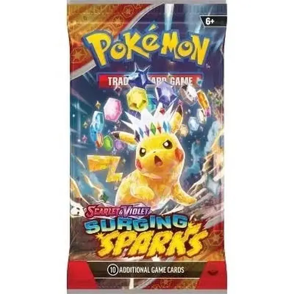 Pokemon Scarlet Violet Surging Sparks Booster Pack (Sleeved) - TikTok Shop