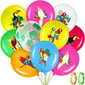 50-Piece Hawaiian Luau Balloon Kit for Tropical Beach Wedding & Summer Party Decorations