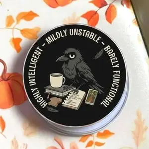 Highly Intelligent Phone Grip – Punk Crow GripTok, Goth Atheist Phone Holder, Anarchist MagSafe Phone Grip, Leftist Magnetic Phone Stand