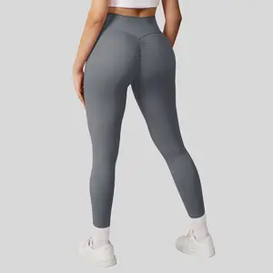 OQQ-Nine cents Seamless Workout Leggings for Women Scrunch Butt Lifting  Booty High Waisted Yoga Pants