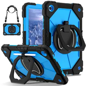 Case for iPad 12th A19 11 Inch 2026/A16 11th 2025/IPAD Air 8/7/6/5/4 11 13 Inch/10th 10.9 A2696 10.2 mini6 mini7 A17pro 11 13 M3 M2 M4 Pro 11 12.9 case Military Grade Shockproof with Pencil Holder Shoulder Strap