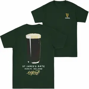 Guinness St James Gate Pint Graphic T-Shirt Classic Beer Vintage Ireland Dublin Streetwear Casual Soft Cotton Tee Unisex Gift, guinness tee, pint graphic, dublin ireland shirt, vintage beer tee, casual outfit