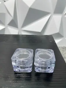 Patelai 4 Pieces Round Wide-mouth Leak Proof Plastic Container Jars with Lids for Travel Storage Makeup Beauty