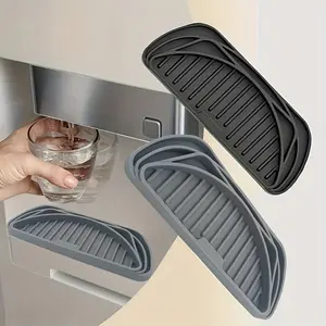 Household silicone refrigerator leakproof tray 1 with raised edge adaptive drinking machine drip tray ice protection plate anti-skid base efficient drainage anti-overflow easy cleaning tools Kitchen Gadgets Organizer