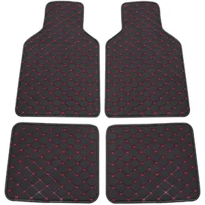 4 Pcs Waterproof Leather Car Floor Mats Universal Auto Foot Pad Protector Automobile Interior Carpet Accessories Interior