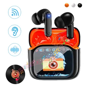 2026 Audio Wireless Earbuds, ANC Noise Cancelling Earbuds, LCD Touch Screen,5.4 Bluetooth,10mm Drivers,7 EQ Modes with Game/Music/Movie,30H Playtime,Find My Earbuds,3 Colors,Remote Photo,Voice Assistant,Extra Eartips