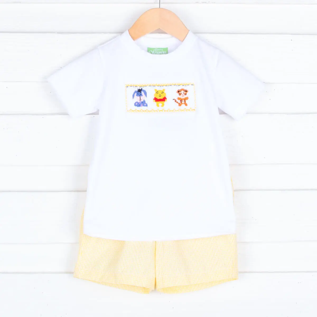 Pooh Bear Friends Smocked Short Set - Cutest Boy's Outfit Featuring Friends from the 100 Acre Wood