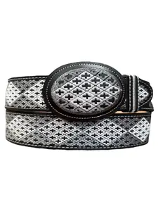 Cinto Vaquero Bordado de Piel Western Style Embroidered Leather Belt