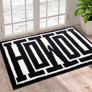 Washable Howdy Rug Indoor Doormat, Cowboy Country Rustic Southwestern Bathroom Rugs Non Slip Bath Mat,  West Rodeo Texas Throw Rugs 2x3 Small Area Rug for for Bedroom Bathroom Kitchen
