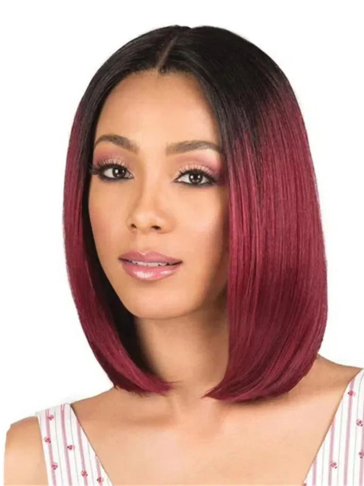 12 Inch Short Straight Wigs for Women, Gorgeous Red Wigs without Bangs, Synthetic Full Machine Wigs for Party, Daily Use, Fashion Wig, Hair Straight Wig