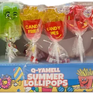 Q-Yamell Summer Lollipops 30 Pieces - Assorted Flavors & Fun Designs for Kids & Adults