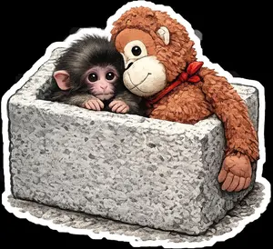 Punch The Monkey - Adorable Stuffed Animal Ora-mama Fits Perfectly with Punch for Dream Come True Moments