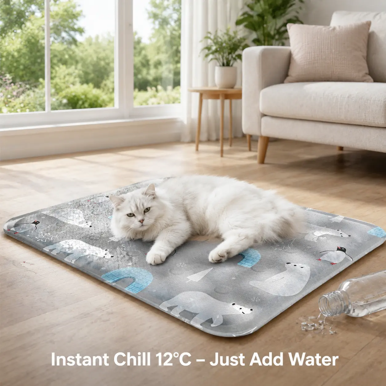 Summer Anti-Scratch Gel Pet Cooling Mat, 60×90 cm Thin Washable Universal for Cats & Dogs, Pet Bed Accessory cot cama para perros
