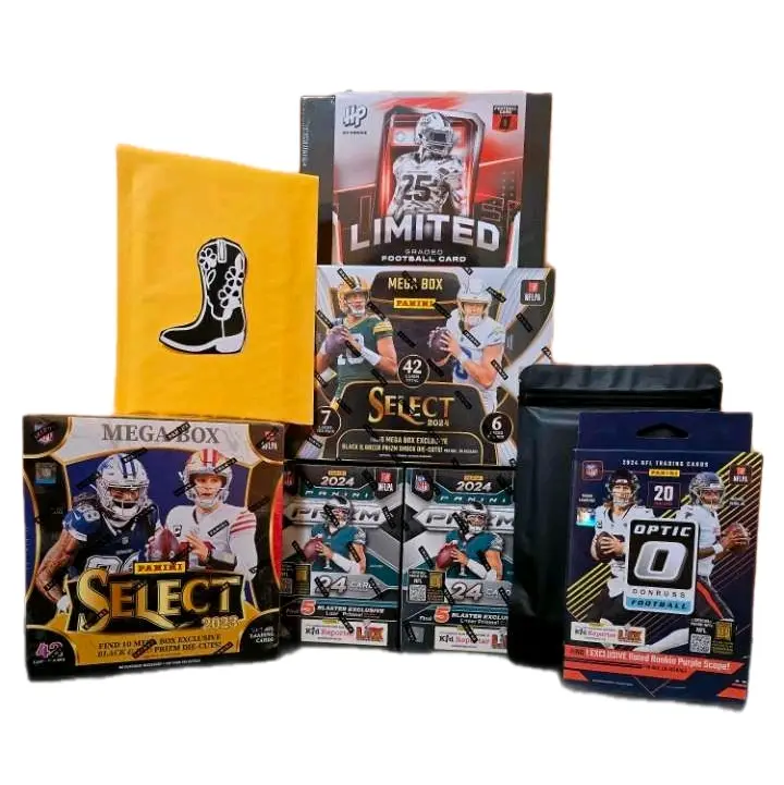 Hit Parade Limited Graded Football Card, Hot Pack PSA 9/10, 2023 and 2024 Select Megas, Two Prizm Blasters, 2024 Optic Hanger, and the Infamous Bootpa