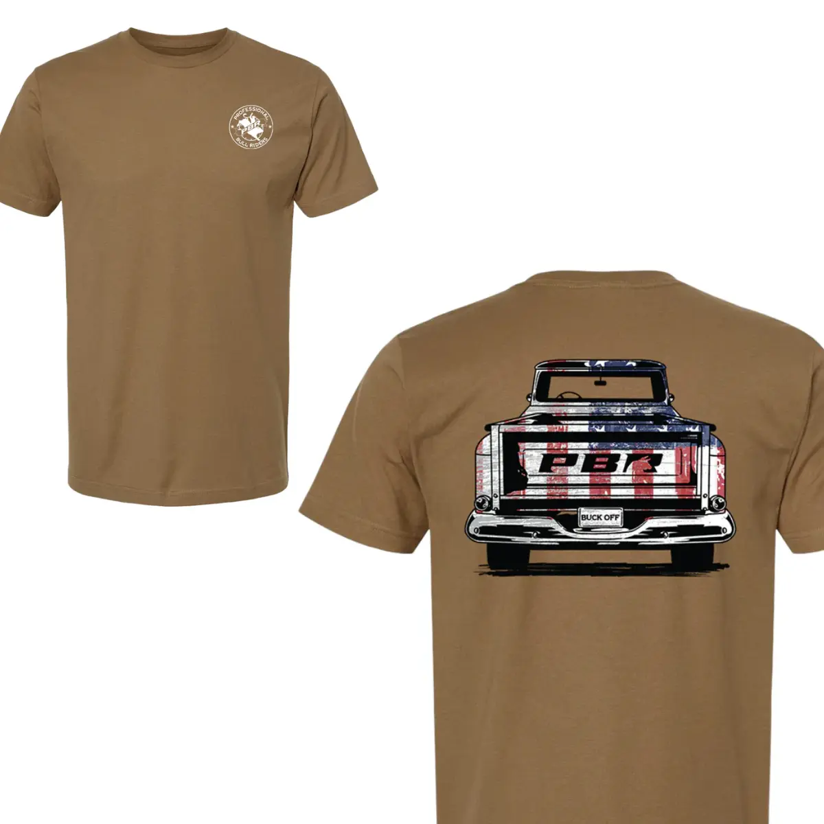 Comfort Colors PBR Professional Bull Riders T-Shirt,  Pickup Truck Western Rodeo Graphic Tee, American Flag Truck Shirt, Cowboy Country Unisex Tee