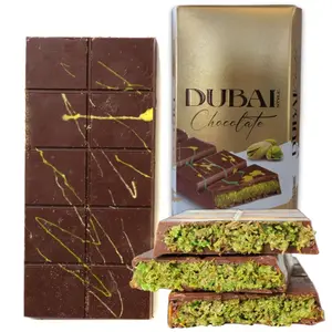 Authentic Dubai-Style Chocolate Bar | 7 oz of Luxurious Middle Eastern Indulgence | Premium Milk Chocolate, Golden Kadayif Crisps, Velvety Tahini & Hand-Harvested Pistachios – Imported from Turkey