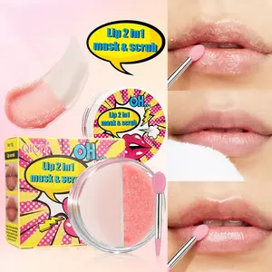 Two in One Lip Scrub and Lipstick, Lip Scrub Sugar Softens Cutin and Removes Dead Skin, Lipstick Care Moisturizes and Prevents Dryness