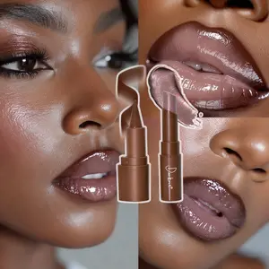 Glossy Lipstick And lip liner Set Cosmetic Long Lasting Waterproof Nonstick Lip Glossy Easy To Apply High Color Moisturize Lip Glaze Suitable For Beginners Beauty Makeup