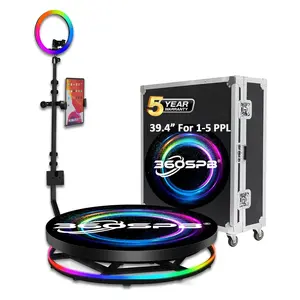 360 Photo Booth Machine (39.4"/100CM) for 1-5 People for Events, Exhibitions, Wedding, Gift for Women, Student, Birthday | Find us on GG, Ytube, Trustpilot 4.8