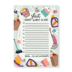 Sht I Don't Want To Do - Funny Notepad, School Stationery, Office Desk Stationery, Chore List, To-Do List