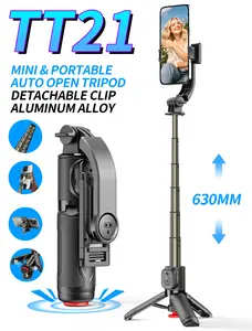 Multifunctional Automatically open Mini Selfie Stick,Convenient Camera Aid, Tripod, Phonestand, Bluetooth Selfie, Multifunctional Foldable, Suitable for vlogs, Live Streaming, Photography, Compatible with iPhone16/15/14/13 Series