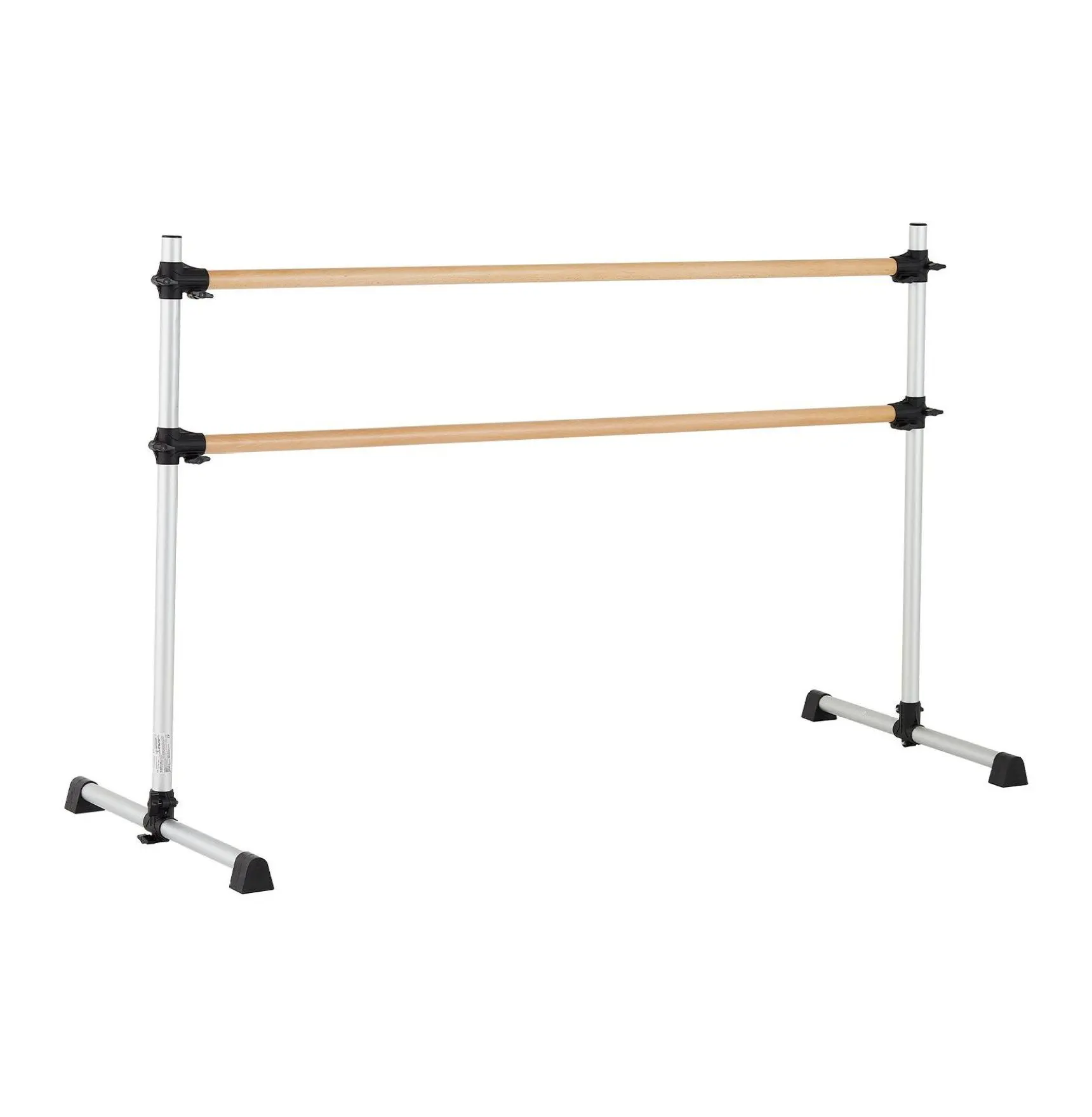 Ballet Barre 6ft Double, Portable Adjustable Dance Barre for Home, Pilates & Fitness - Beechwood Stretching Bar for Adults & Teens 6 ft Solid Wood Crossbar