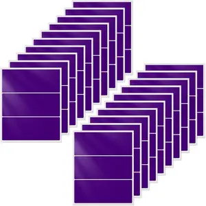 Purple Color Coding Labels 4 x 2 Inches Self-Adhesive Rectangle Stickers  Name Tags for Office School  60 count
