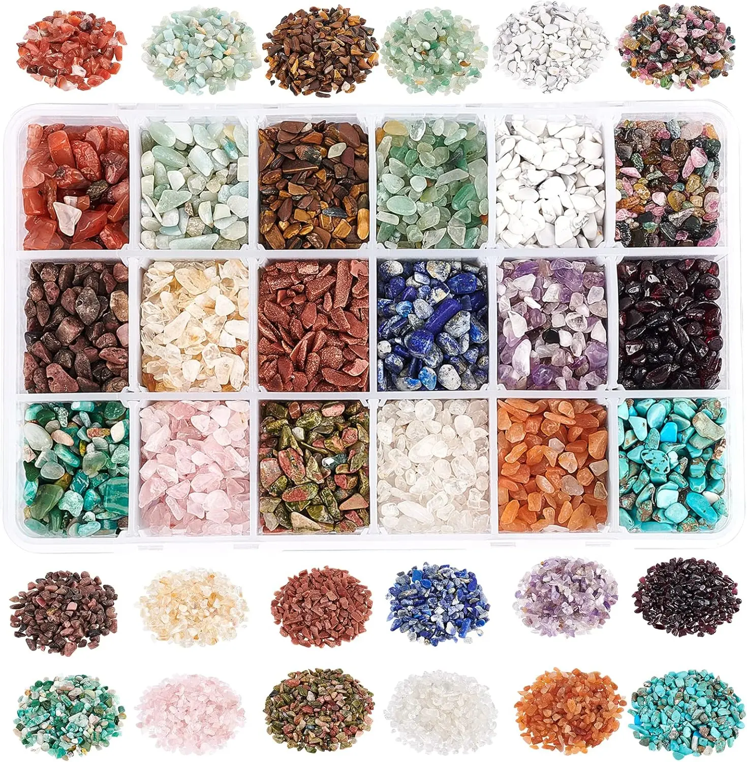 1 KG Different Materials Crystal Chips Sets Rose Quartz Green Phantom Quartz Green Aventurine Citrine Strawberry Quartz High Quality Natural Crystals