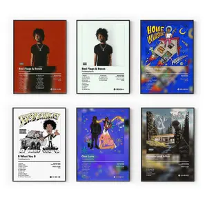 [Album Collection - Sale Up To 41%] Pradabagshawty Album Poster Set - Underground Rap Wall Art - Modern Room Decor - Gift for Fans [Unframed - Print Only]