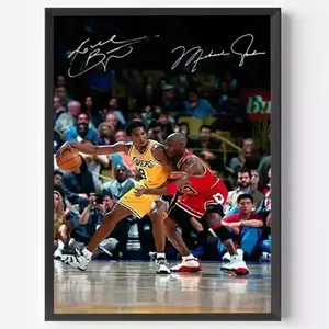 [Sale Up To 45%] Jordan Guarding Kobe Basketball Poster (No Frame)