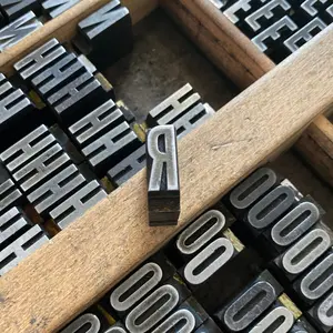 Vintage Letterpress Printing Press Letter, R