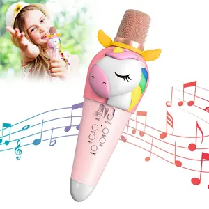 kids wireless karaoke microphone, portable handheld karaoke microphone speaker, suitable for children, girls, boys, and teenagers' birthdays