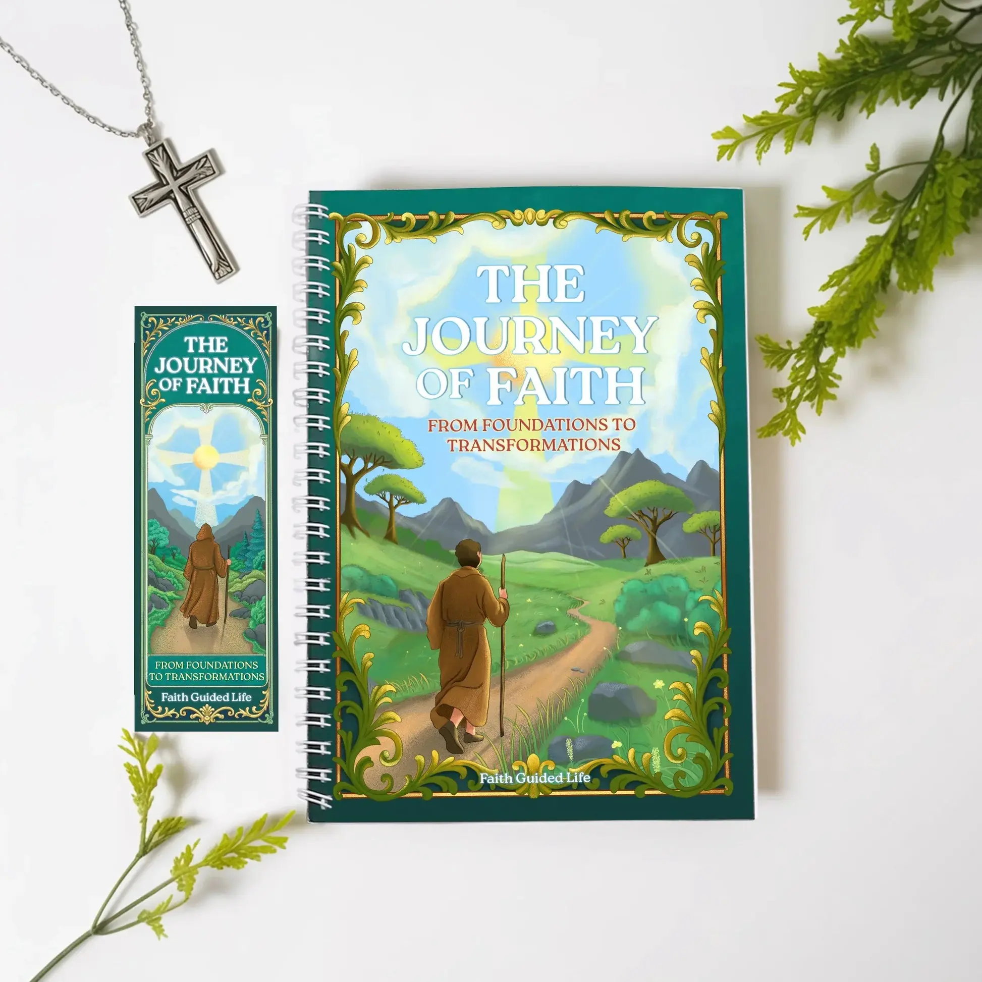 The Journey of Faith: TakeNote Edition - Guided Christian Prayer Journal & Devotional Notebook, A5 Spiral Bound Faith Planner