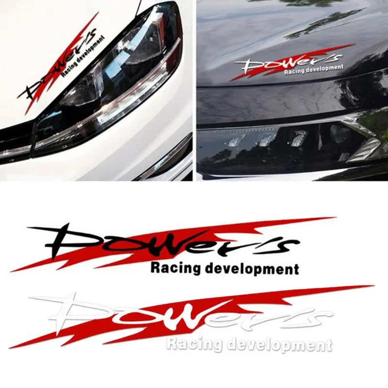 Racing Development Car Sticker Stylish Power's Racing Development Sports Sticker Car Reflective Waterproof Decal