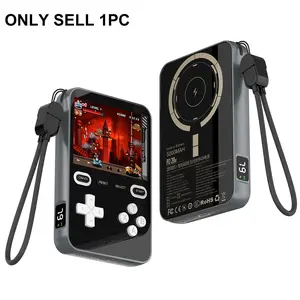 2IN1 Gaming Console with Power Bank, 1500 Games, 5000mah Magnetic Wireless Charger, 512MB SD Card