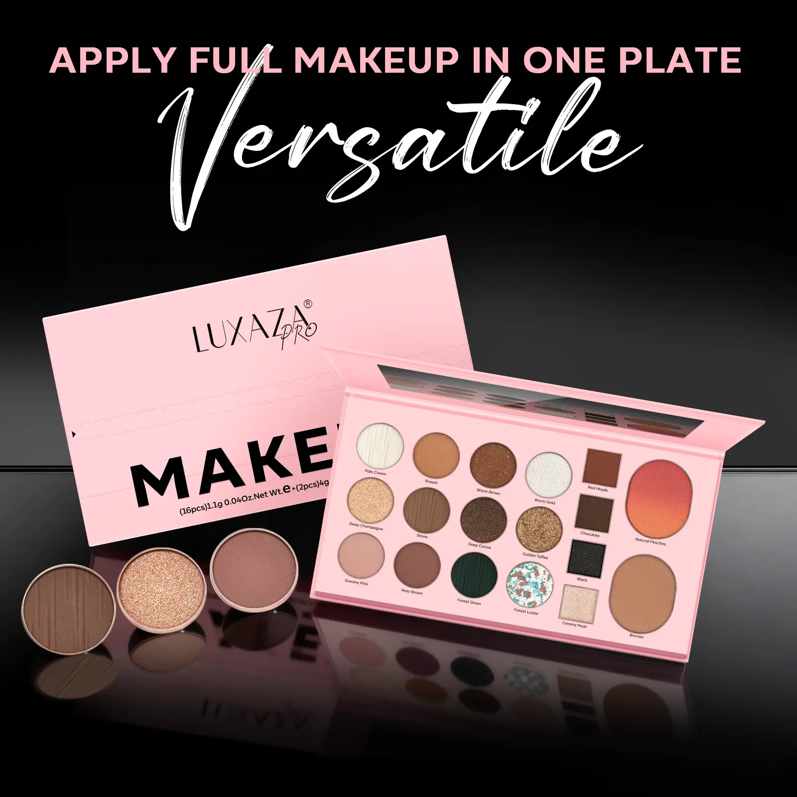 Valentine's Day 18 Color Full Face Palette with Eyeshadow, Highlighter, Natural Nude Matte Shimmer Glitter, Long Lasting Baked Makeup for Eye shadow Blush Earth Tones Gifts #SummerVibes #Summervibes Cosmetic eyeshadow palette
