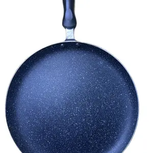 Comal redondo No Adherente material Mármol izado  de Alta Calidad 13” con Agarradera que no se calienta !                 - High quality nonstick marble coating 13” round griddle