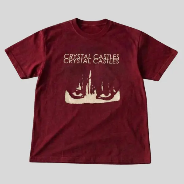 Retro 90s Crystal Castles Graphic Tee, Vintage Y2K Electronic Band Unisex T-Shirt