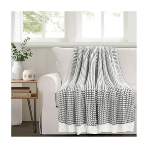 Chic And Soft Knitted Throw Single 50x60 by Lush Decor