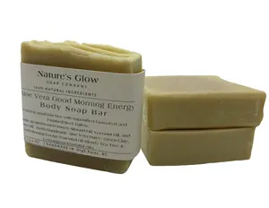 100% Natural Aloe Vera Moisturizing Body Bar Soap Tea Tree & Lemongrass scent Cleanser Organic Scented Antibacterial