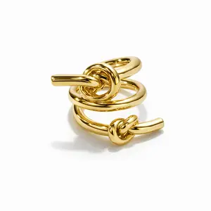 Vale & Veil — Paris | Souverain Knot Ring | Sculptural Gold Statement Ring (R15573T999)
