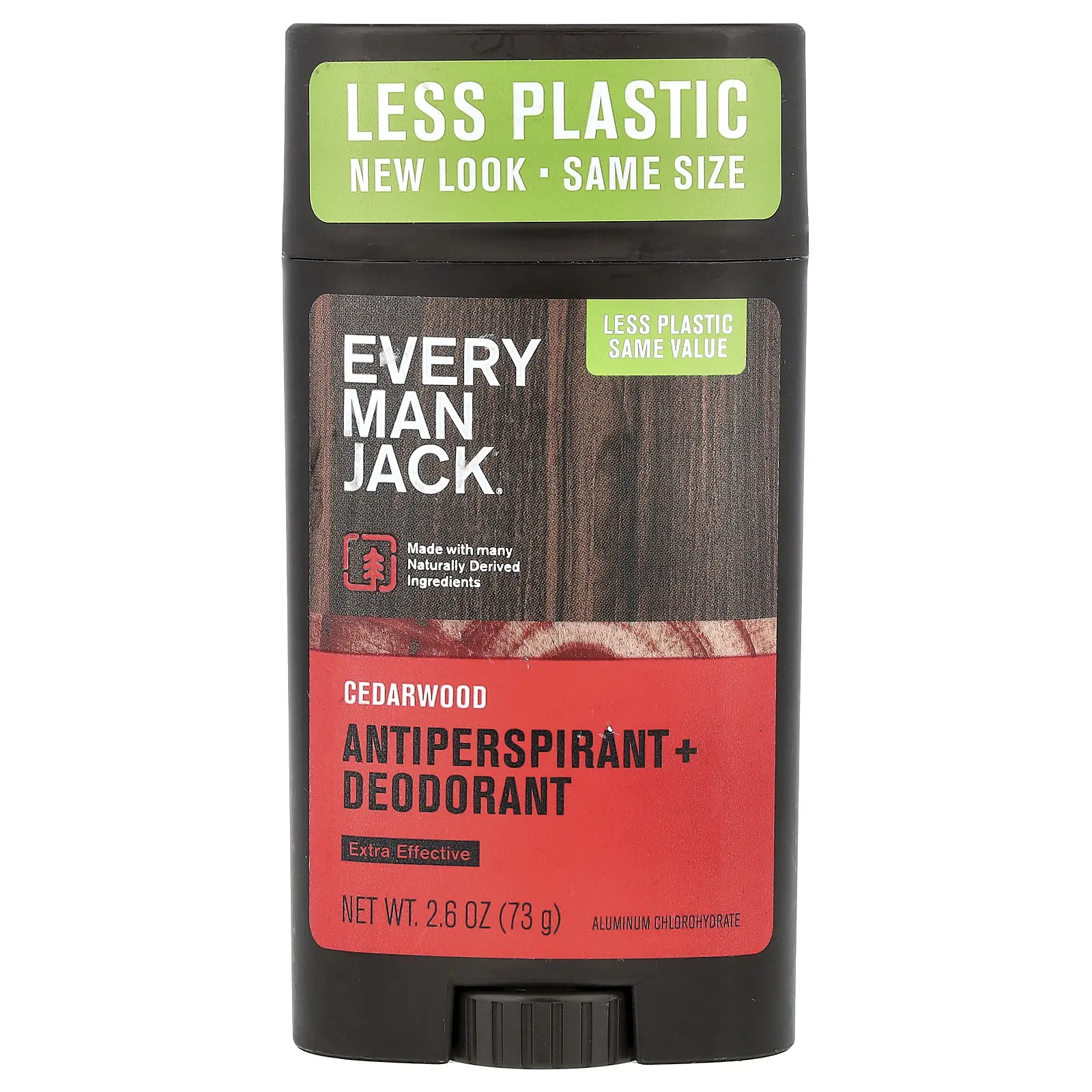 Every Man Jack Antiperspirant + Deodorant, Cedarwood, 2.6 oz (73 g)