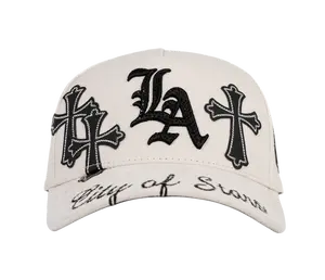 CASH ONLY HATS WHITE LOS ANGELES SNAPBACK HAT COCROSSES WHT