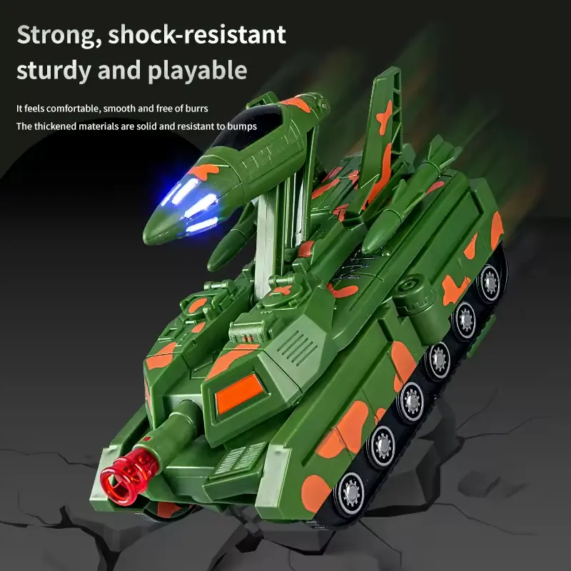 Unisex Smart Obstacle-Avoid Tank Electric Toy - Educational Science & Tech Toy for 3-4 Years Kids, Smart Auto Dodging, Auto Deformation, Flashing Lights, Cheerful Music Adds Fun, Sturdy for Drops, Holiday/Birthday Gift