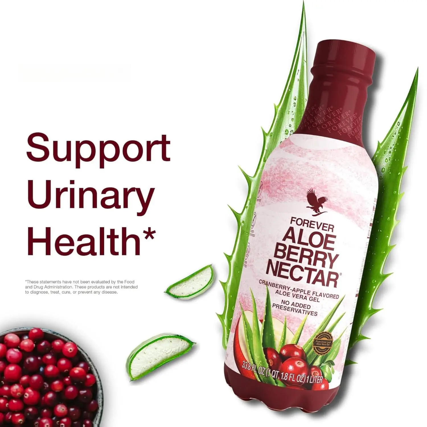 Pack of 2/ Forever Living Aloe Berry Nectar 90.7% Pure Aloe Vera Gel with  Cranberries & Apples No Preservatives 1L - TikTok Shop