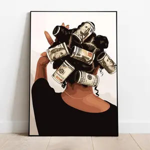 Black Woman Art Print, Black Girl Magic Art, Trendy Black Girl Decor, Melanin Art Print, Modern Wall Art Black Woman, Home Decoration