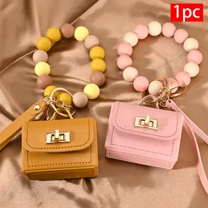 Fashionable Unique Summer Candy Color Handbag Charm, Keychain For Bags, Stylish Keychain, Perfect Key Decor, High-Quality Zero Wallet and Earphone Storage Keychain