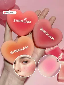 SHEGLAM Playing Cupid Cream Blush – Delight | Multi-Use Heart Blush for Lips & Cheeks, Highly Pigmented, Natural Satin Finish, Blendable Non-Greasy